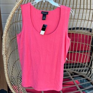 NWT Vintage Lane Bryant Coral Pink Sleeveless Dressy Sweater Tank Shell 18/20
